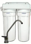 The standard unit comes with a five micron sediment filter and a carbon filter