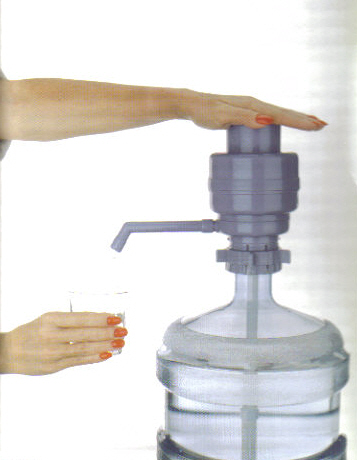 Bottled water hand pump. Handy dispenser for your bottled drinking water.