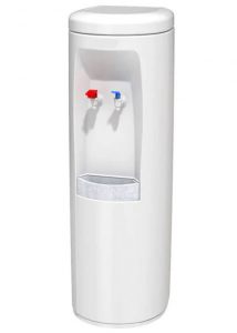 Premium white water cooler with hot and cold options