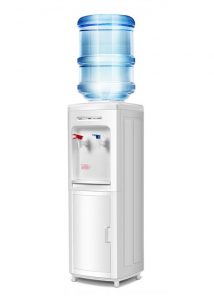 Full size white water cooler with hot and cold options